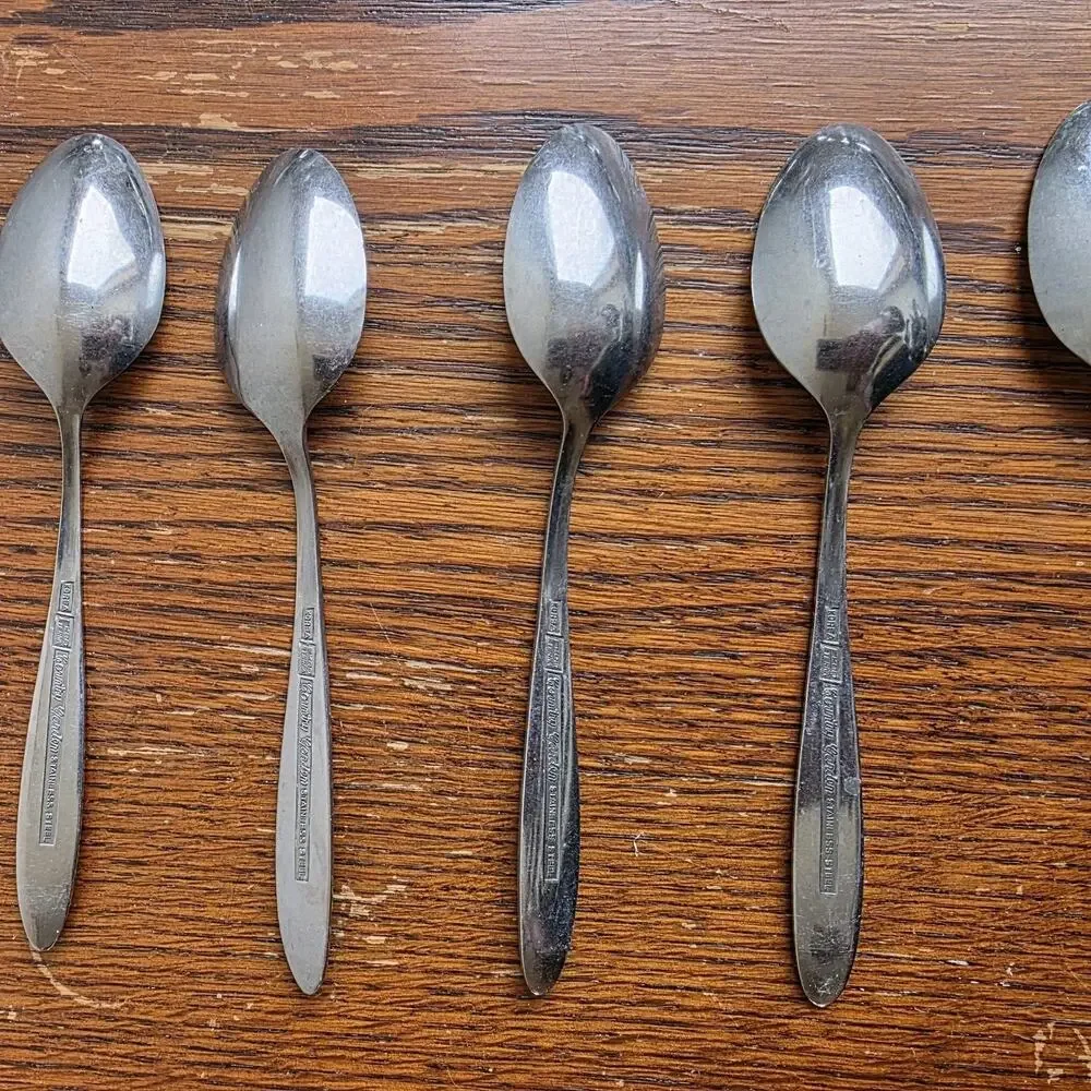 VTG MCM‎ Ekco Eterna Country Garden Silverware Lot 19 Pcs Stainless Steel Korea